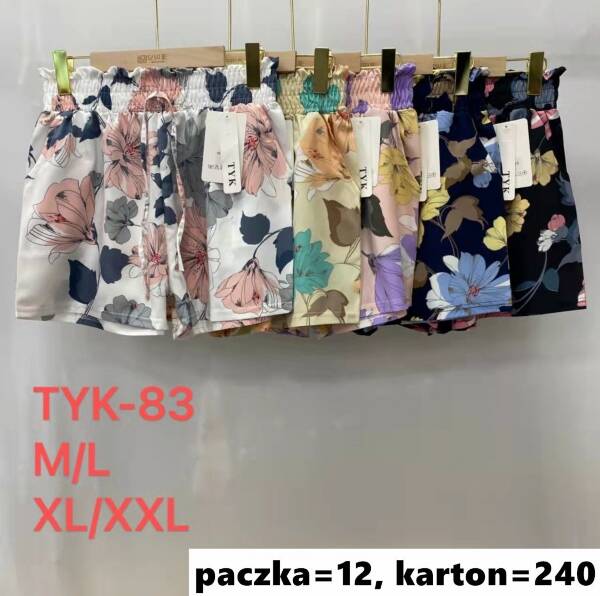 Szorty damskie Roz M/L-XL/2XL, Mix Kolor Paczka 12 szt